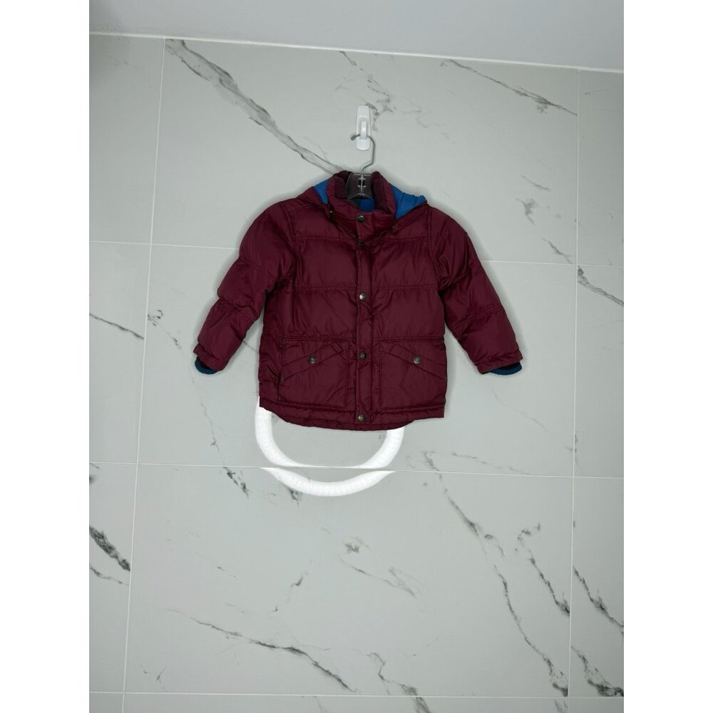 Lands End Jacket Toddler 4T Reversible Puffer Coat Goose Down Hooded Warm Winter